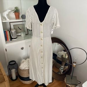 OLD NAVY Striped Midi Dress